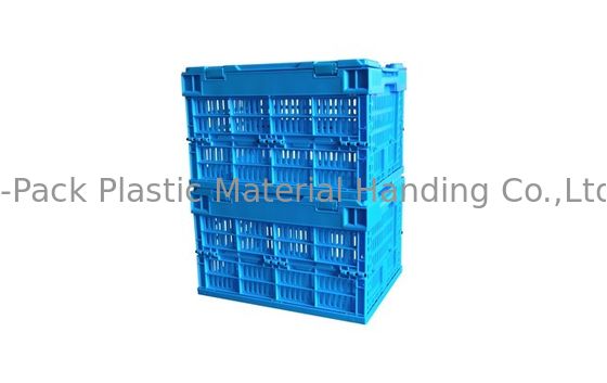 Tác động - Khả năng chống Thùng nhựa đựng rau quả và trái cây có thể gập lại có nắp đậy